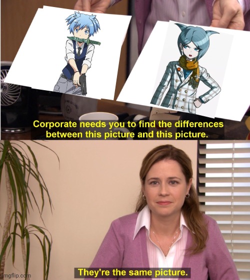 nagisa and nagisa | image tagged in memes,they're the same picture | made w/ Imgflip meme maker