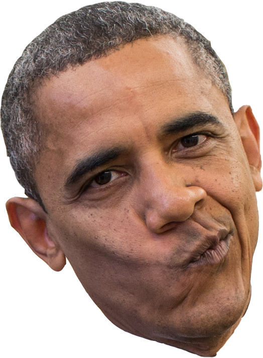 Obama goofy head with transparency Blank Meme Template