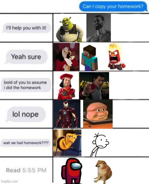 Can i copy your homework Memes Imgflip