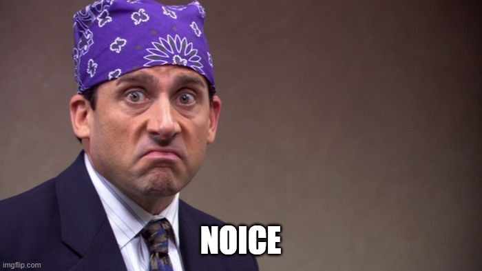 Prison mike | NOICE | image tagged in prison mike | made w/ Imgflip meme maker