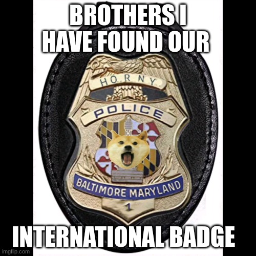 crusader badge | BROTHERS I HAVE FOUND OUR; INTERNATIONAL BADGE | made w/ Imgflip meme maker