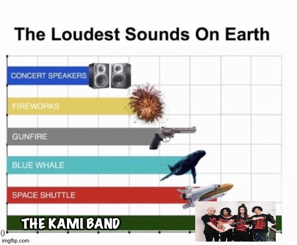 The Kami Band |  THE KAMI BAND | image tagged in the loudest sounds on earth | made w/ Imgflip meme maker