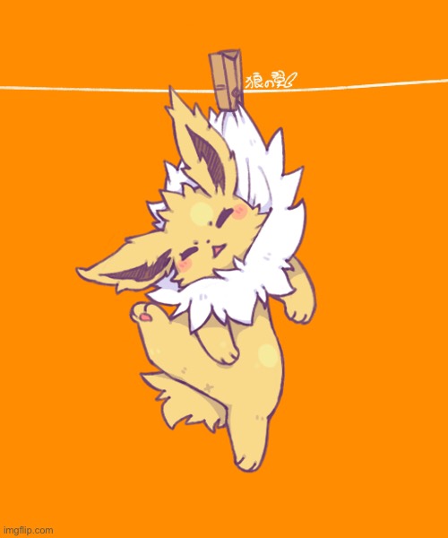 Jolteon! Oml it’s so cute | image tagged in jolteon,pokemon | made w/ Imgflip meme maker