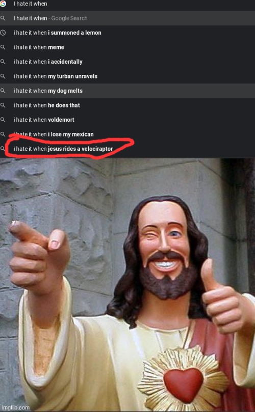 wait a second... | image tagged in memes,buddy christ | made w/ Imgflip meme maker
