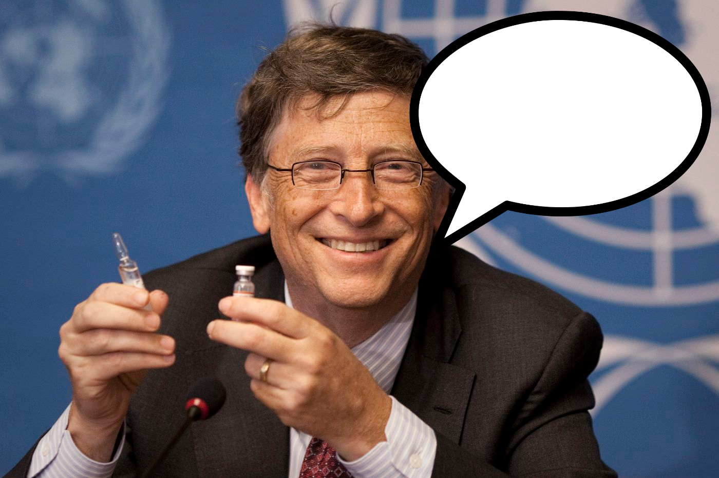 High Quality Bill Gates Vax Vaccine Blank Meme Template