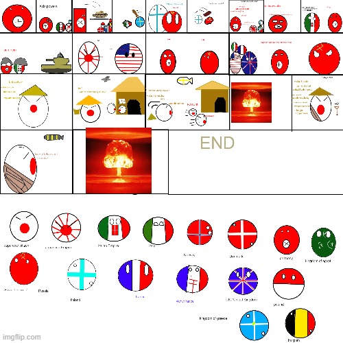 ww2 in a nutshell | image tagged in ww2,countryballs | made w/ Imgflip meme maker