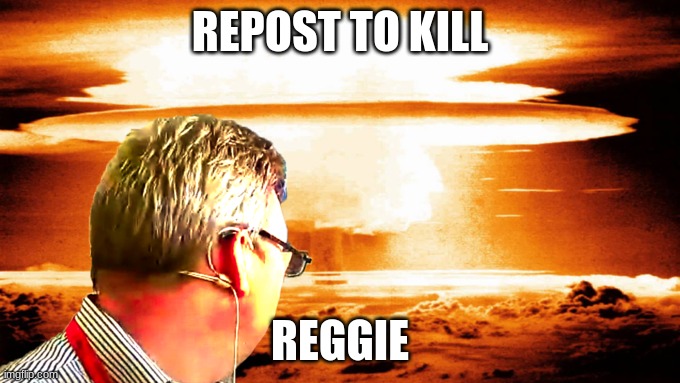 looking at explosion | REPOST TO KILL; REGGIE | image tagged in looking at explosion | made w/ Imgflip meme maker