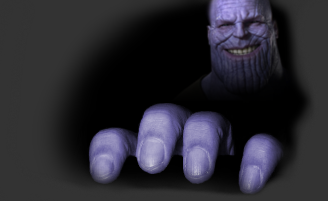 thanos trying to catch Blank Meme Template