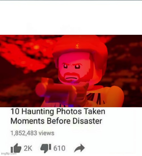 high ground is optional | image tagged in 10 moments before disaster,lego star wars | made w/ Imgflip meme maker