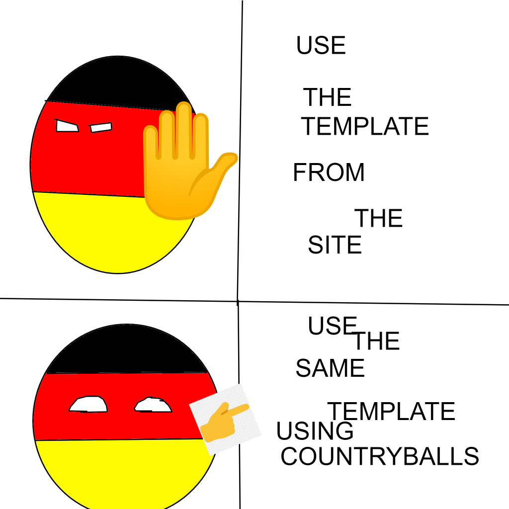 High Quality yes no germany Blank Meme Template