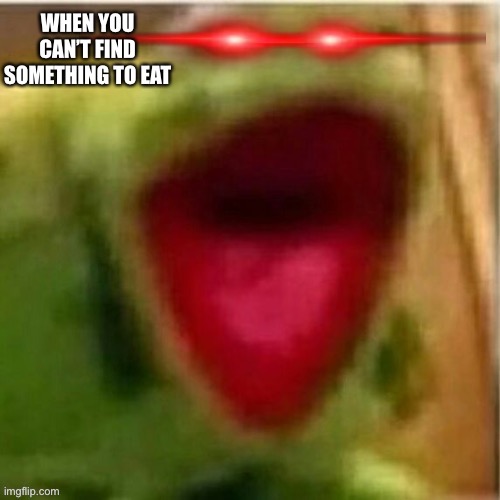Hungry | image tagged in kermit the frog,ahhhhhhhhhhhhh | made w/ Imgflip meme maker