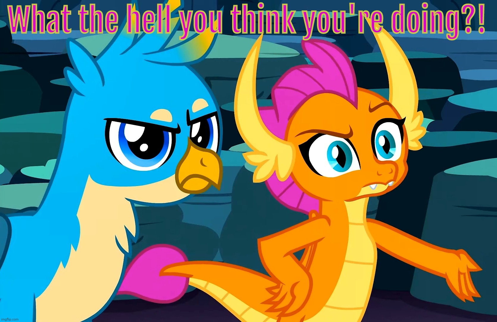 You Did This (MLP) | What the hell you think you're doing?! | image tagged in you did this mlp | made w/ Imgflip meme maker