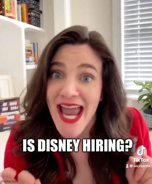 Scary Poppins | IS DISNEY HIRING? | image tagged in nina jankowicz | made w/ Imgflip meme maker