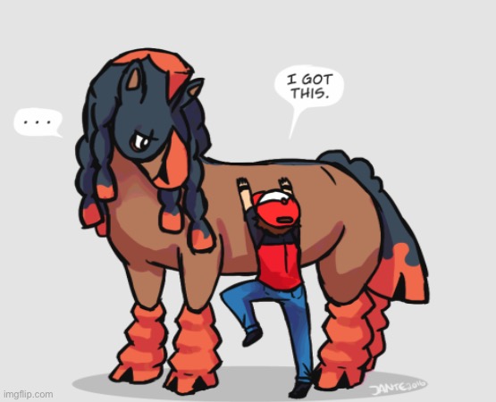 Lol | image tagged in mudsdale,pokemon | made w/ Imgflip meme maker