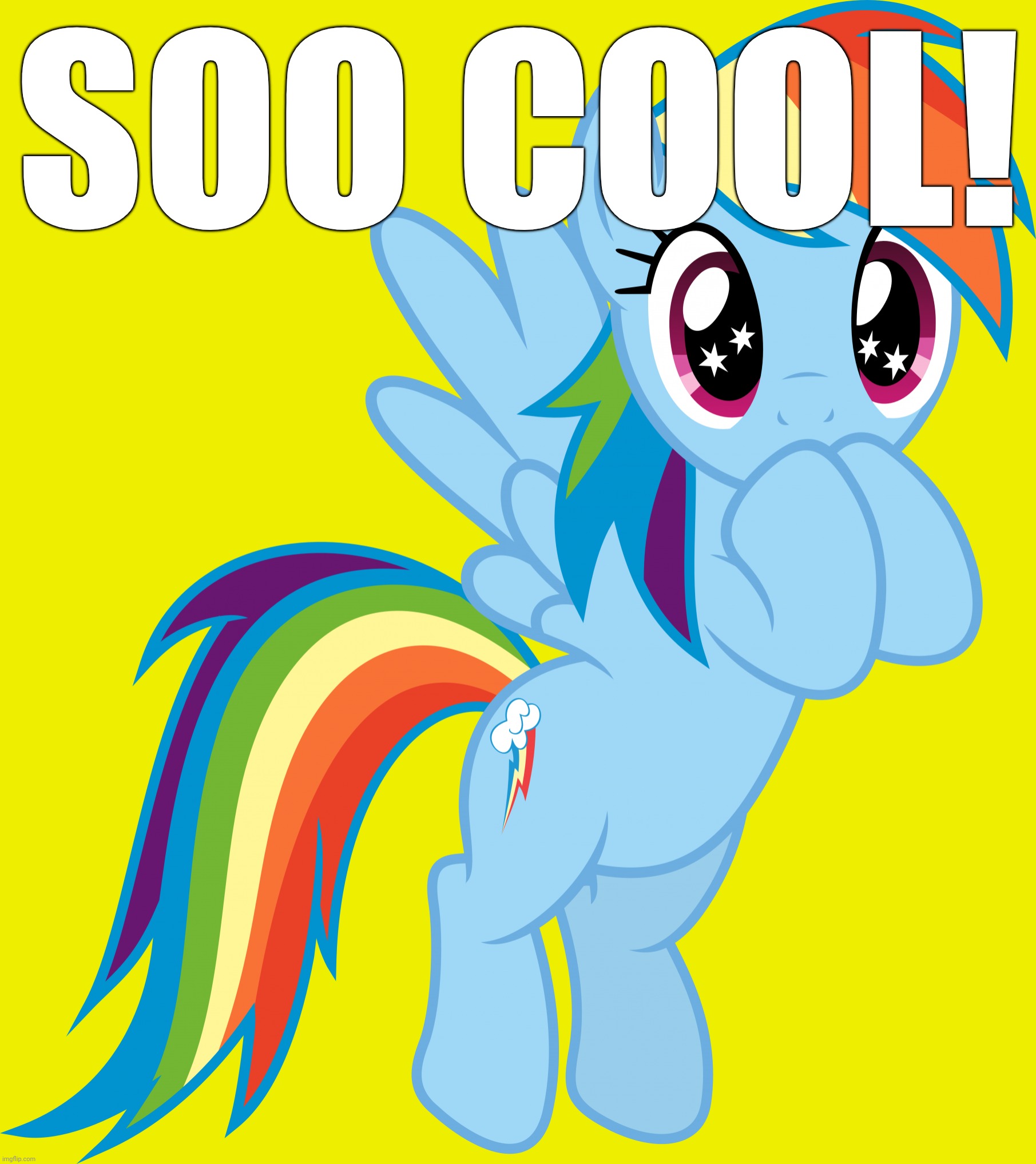 Rainbow Dash Transparent | SOO COOL! | image tagged in rainbow dash transparent | made w/ Imgflip meme maker