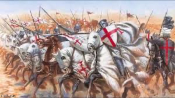 DEUS VULT | image tagged in crusaders charge | made w/ Imgflip meme maker