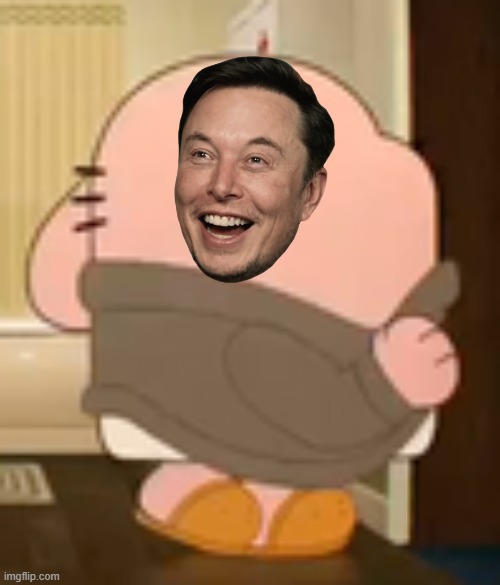 Is it Elon Watterson or Richard Musk? | image tagged in add a face to richard watterson,elon musk,the amazing world of gumball | made w/ Imgflip meme maker