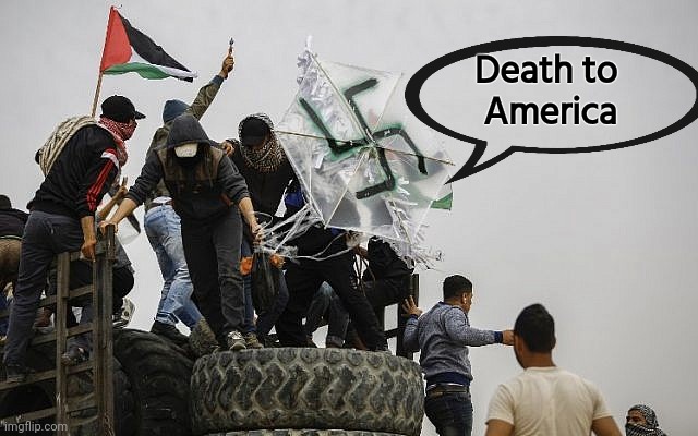 Palestinians | Death to         
America | image tagged in palestinians | made w/ Imgflip meme maker
