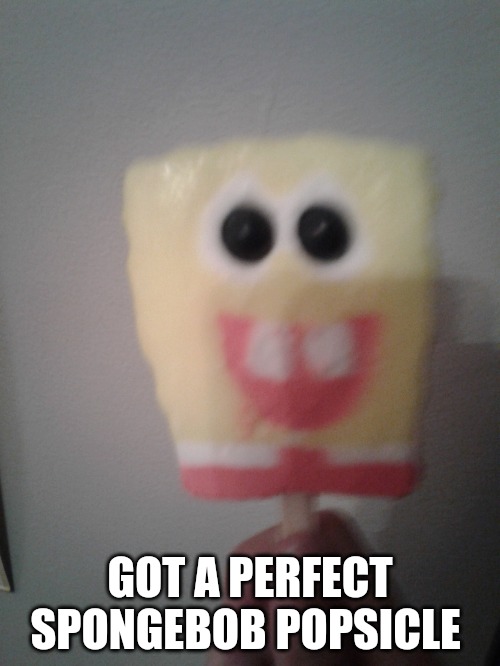 GOT A PERFECT SPONGEBOB POPSICLE | made w/ Imgflip meme maker