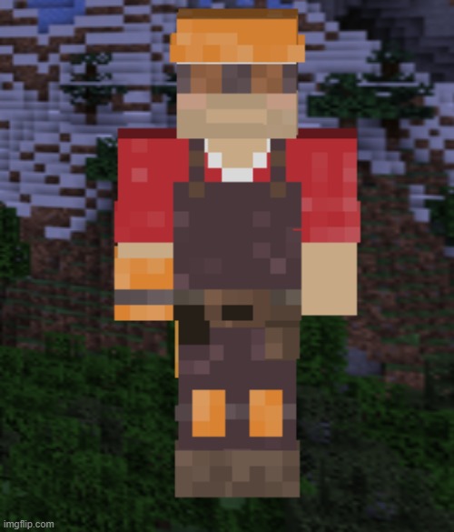 this is my minecraft skin as viewed in a screenshot | image tagged in engineer gaming | made w/ Imgflip meme maker