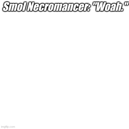 Blank Transparent Square | Smol Necromancer: "Woah." | image tagged in memes,blank transparent square | made w/ Imgflip meme maker