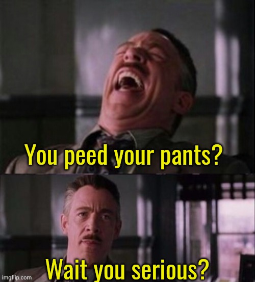 Lol, u serious? | You peed your pants? Wait you serious? | image tagged in lol u serious | made w/ Imgflip meme maker