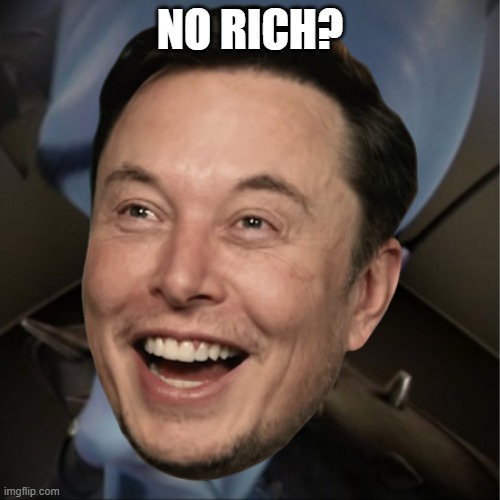 Elon Busk | NO RICH? | image tagged in money,elon musk | made w/ Imgflip meme maker