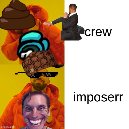 he cool! | crew; imposerr | image tagged in memes,drake hotline bling | made w/ Imgflip meme maker