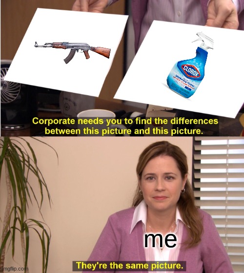 well.. | me | image tagged in memes,they're the same picture | made w/ Imgflip meme maker