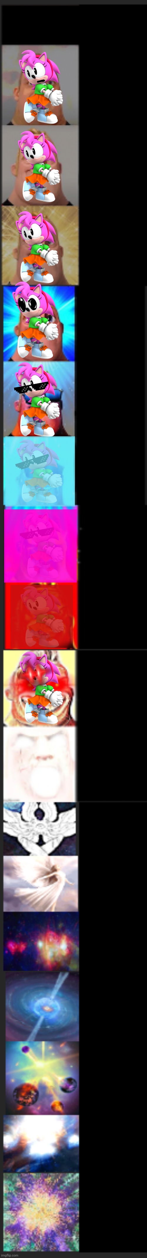 Classic Amy Rose becomes canny | image tagged in classic amy rose becomes canny | made w/ Imgflip meme maker