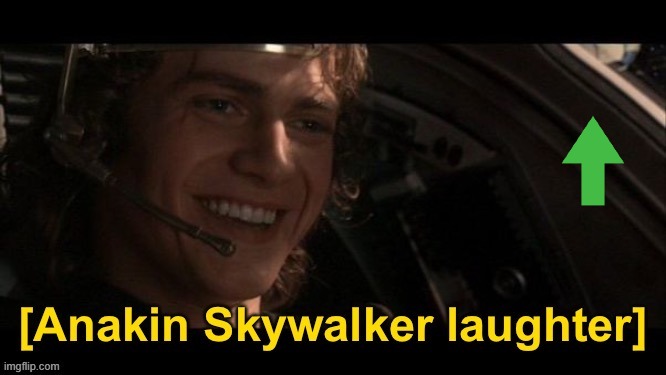 Anakin Skywalker Laughter | image tagged in anakin skywalker laughter | made w/ Imgflip meme maker