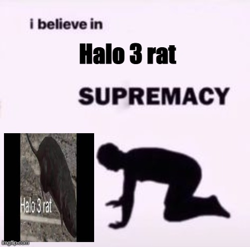I believe in supremacy | Halo 3 rat | image tagged in i believe in supremacy | made w/ Imgflip meme maker