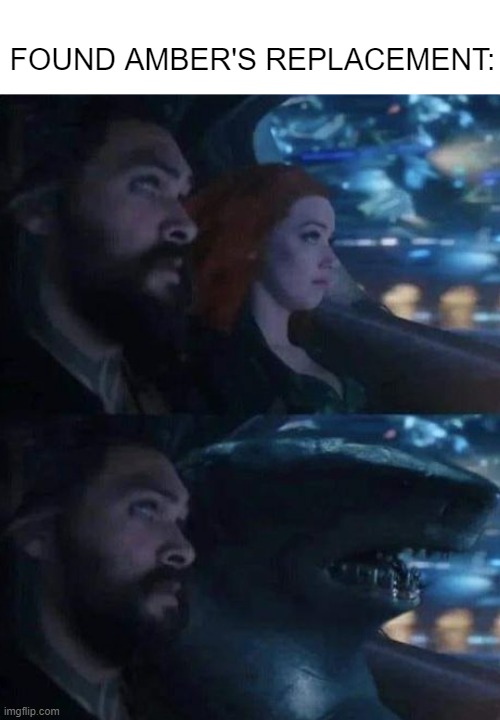 King! | FOUND AMBER'S REPLACEMENT: | image tagged in aquaman,king shark | made w/ Imgflip meme maker