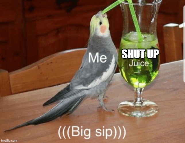 Unsee juice | SHUT UP | image tagged in unsee juice | made w/ Imgflip meme maker
