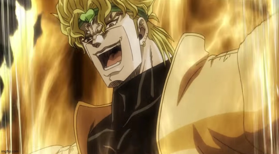 Dio laughing | image tagged in dio laughing | made w/ Imgflip meme maker