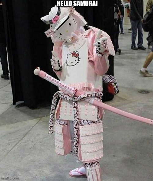 Idk much about hello kitty | HELLO SAMURAI | image tagged in hello kitty | made w/ Imgflip meme maker