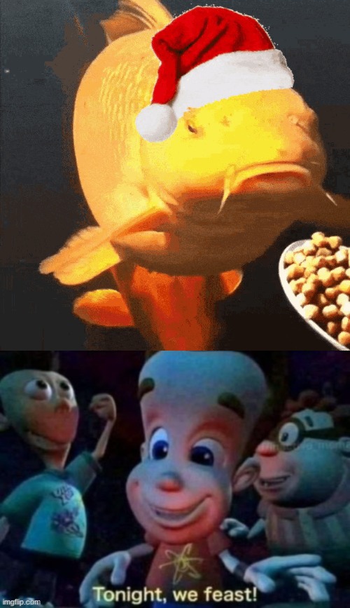 yummy yummy | image tagged in fish eating beans,tonight we feast | made w/ Imgflip meme maker