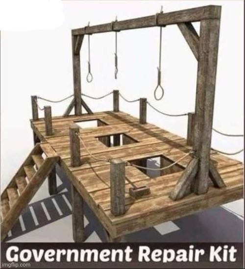 Government repair kit! | image tagged in government suicide | made w/ Imgflip meme maker