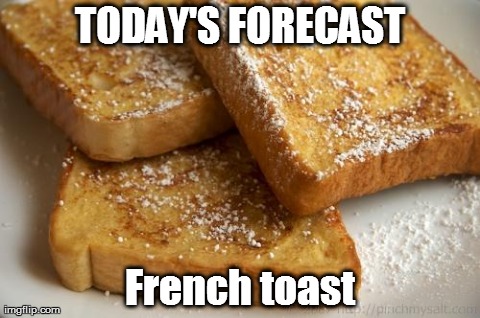 TODAY'S FORECAST French toast | made w/ Imgflip meme maker