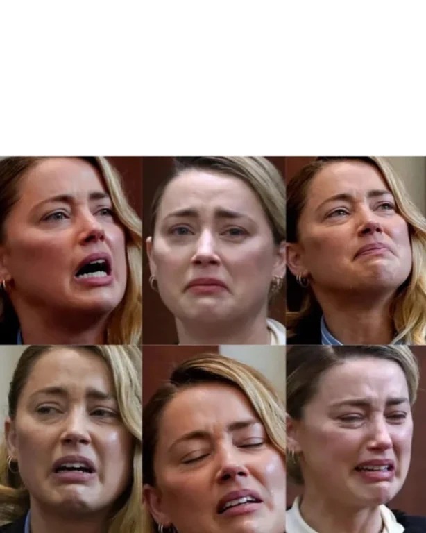 High Quality Amber Heard Stages Of Blank Meme Template