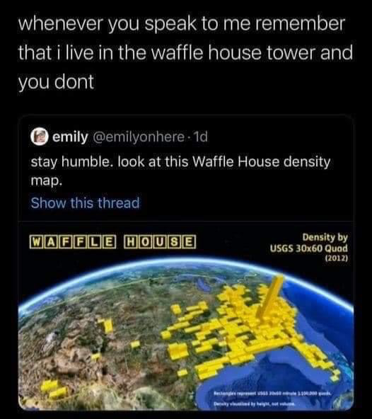 Waffle House Tower Blank Meme Template