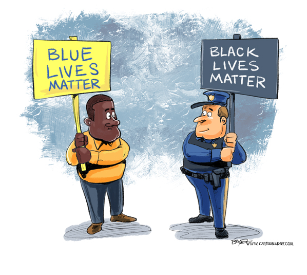 High Quality Blue lives matter black lives matter Blank Meme Template