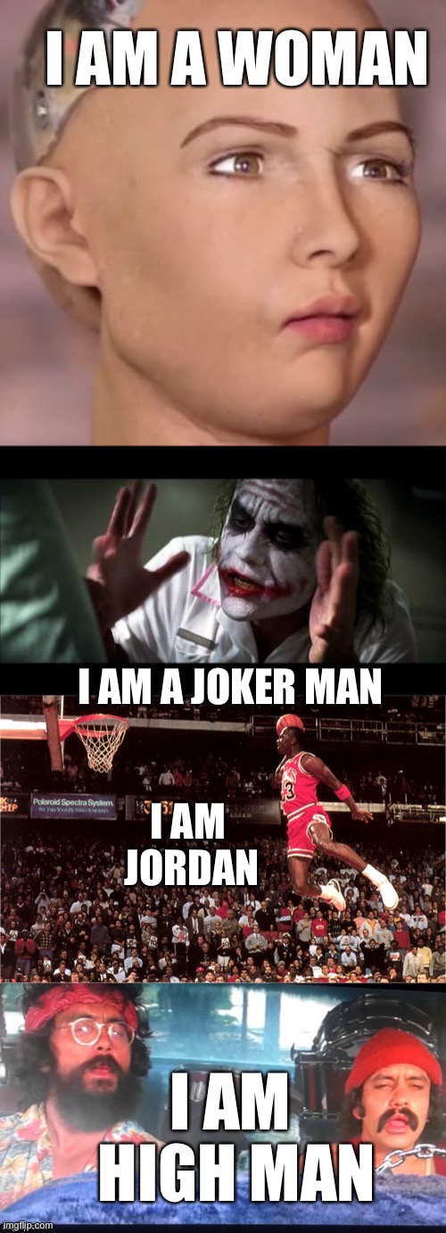 I am hungryman | image tagged in man superman man,meme gif picture,cheech chong jordan,joker | made w/ Imgflip meme maker