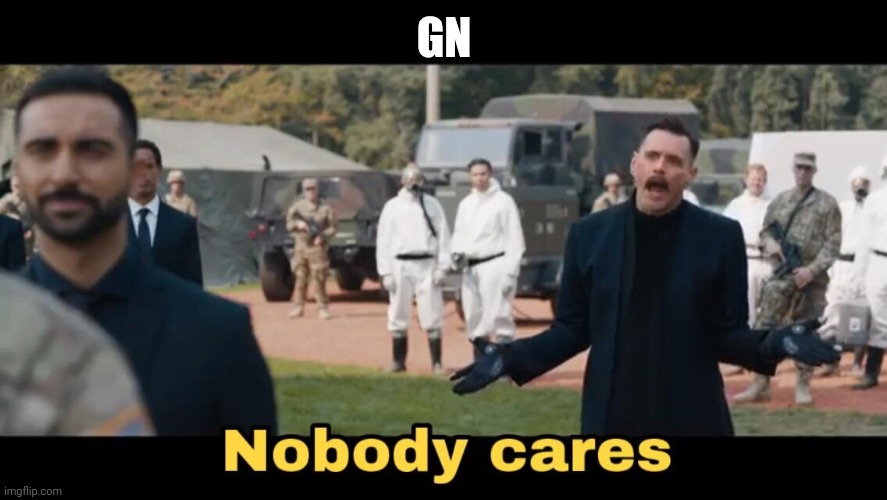 NO ONE CARES ABOUT YOUR STUPID STREAM | GN | image tagged in sonic nobody cares | made w/ Imgflip meme maker