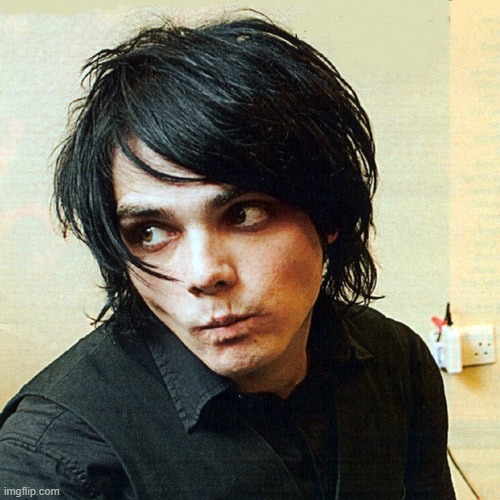 Tempted Gerard Way | image tagged in tempted gerard way | made w/ Imgflip meme maker