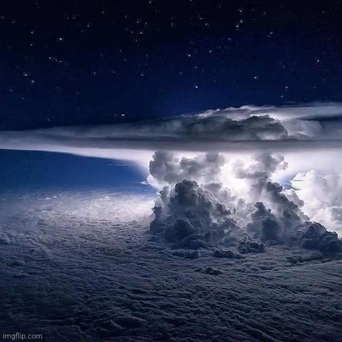 Above the clouds | image tagged in airplane,photos,clouds,night sky,beautiful | made w/ Imgflip meme maker