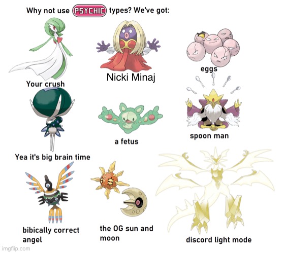 Lol | Nicki Minaj | image tagged in pokemon | made w/ Imgflip meme maker