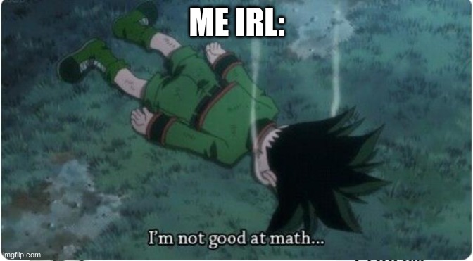 I’m not good at math | ME IRL: | image tagged in i m not good at math | made w/ Imgflip meme maker