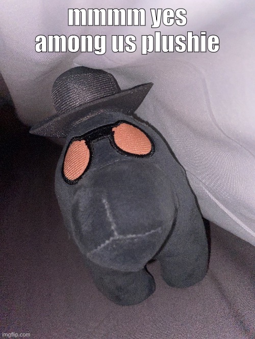 Totally didnt use non legal means to get it | mmmm yes among us plushie | made w/ Imgflip meme maker