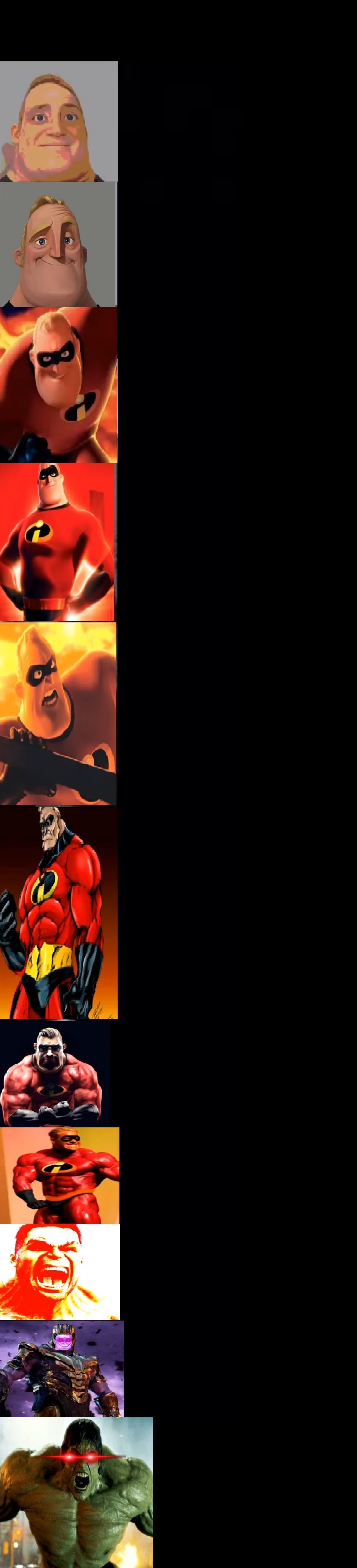 mr incredible becoming strong extended Blank Meme Template